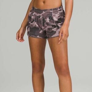 Lululemon Hotty Hot Low-Rise Lined Short 4" Heritage 365 Camo Misty Mauve Size 4